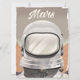 Carte Astronaute Mars Vintage