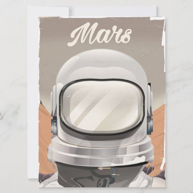 Carte Astronaute vintage de Mars (Devant)