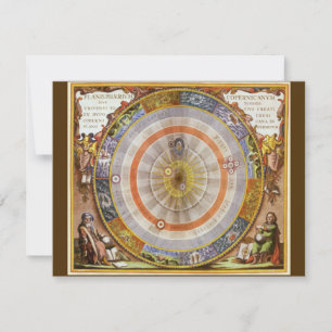 Carte Astronomie vintage Copernican Planisphère céleste