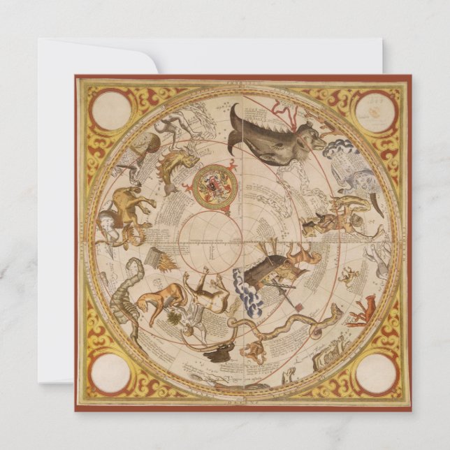 Carte Astronomie Vintage du ciel austral (Devant)