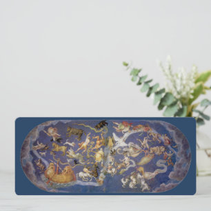 Carte Astronomie Vintage Fresque des Constellations Céle