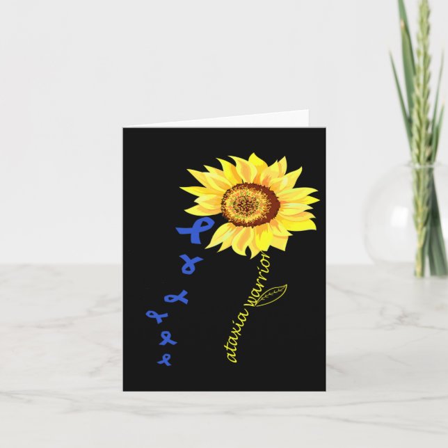 Carte Ataxia Warrior Fun Design Ataxia Sensibilisation. (Devant)
