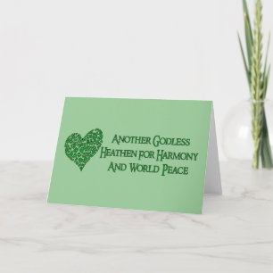 Carte Athée pour la paix du monde