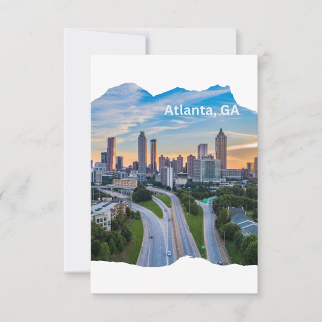 Carte Atlanta, GA Vue centre-ville (Devant)