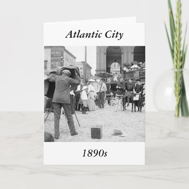 Carte Atlantic City Beach, années 1890 (Devant)
