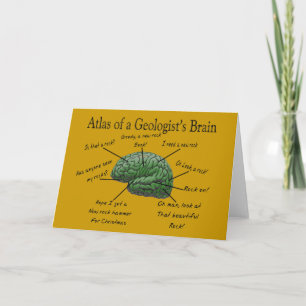 Carte Atlas des dons amusants du cerveau d'un géologue