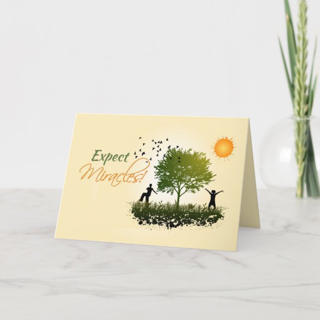Carte Attendre Miracles, 12 étapes de récupération Encou (Devant)