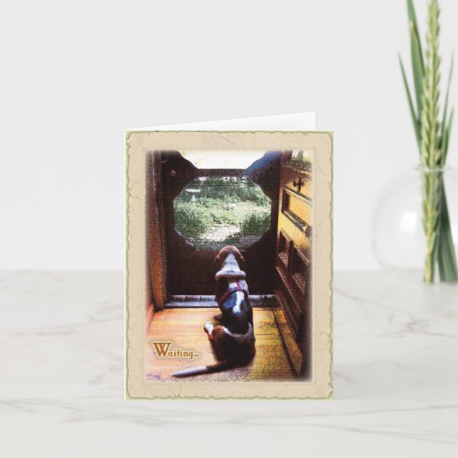 Carte Attente de Basset Hound (Devant)