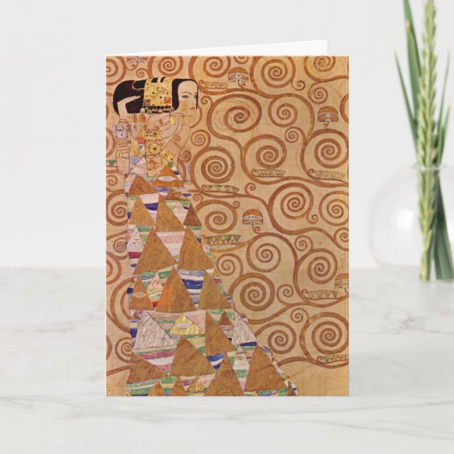 Carte Attente par Klimt Art Nouveau victorien antique (Devant)