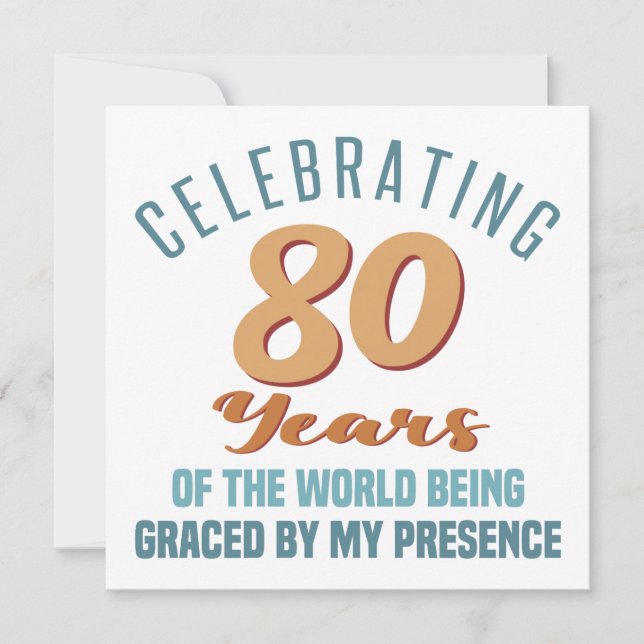 Carte Attitude de 80e anniversaire impertinente (Devant)