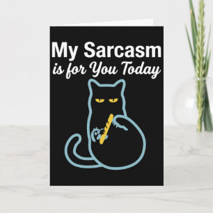Carte Attitude de chat grincheux – juger silencieusement