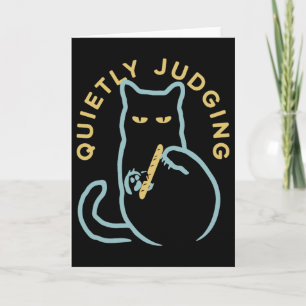 Carte Attitude de chat grincheux – juger silencieusement
