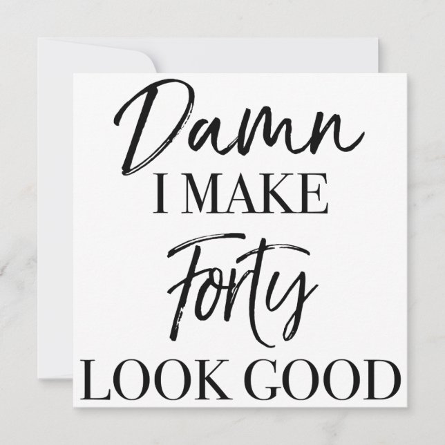 Carte Attitude du 40e anniversaire (Devant)