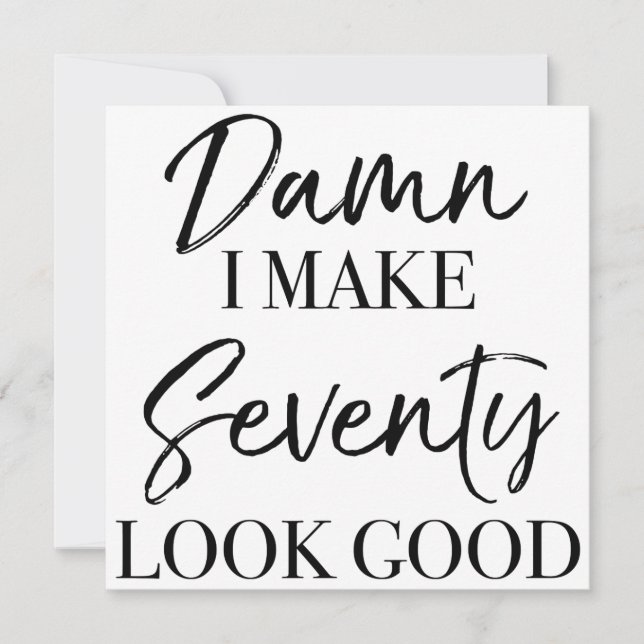 Carte Attitude pour 70e anniversaire (Devant)