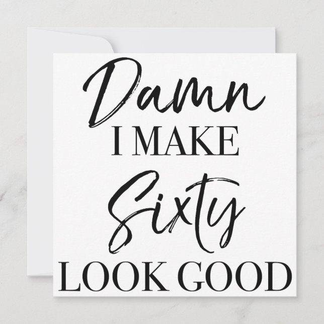 Carte Attitude pour les 60 ans (Devant)