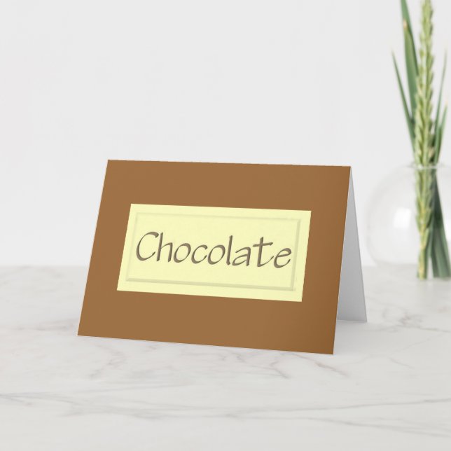 Carte au chocolat blanc (Devant)