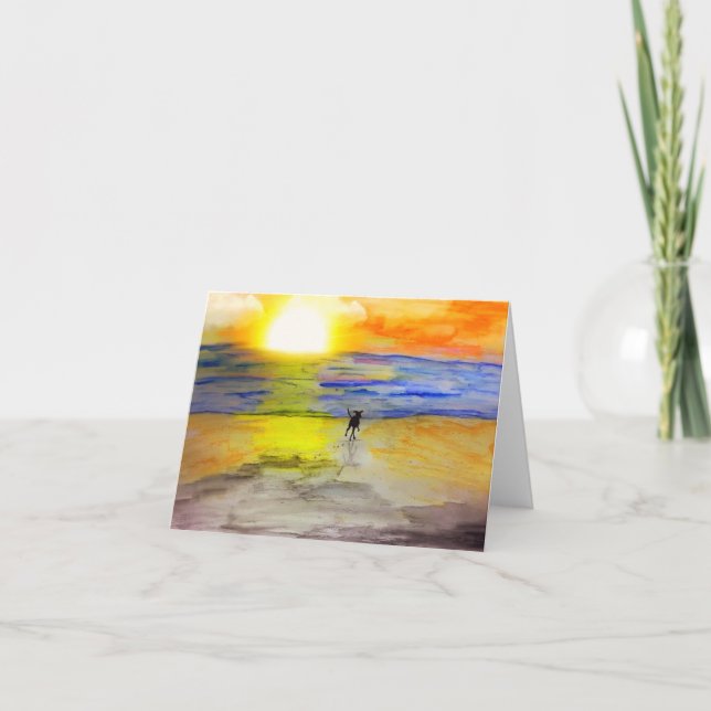 Carte Au coucher du soleil (Devant)