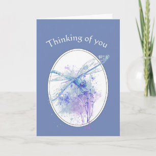 Carte Au Deepest Sympathy Beautiful Blue Dragonfly
