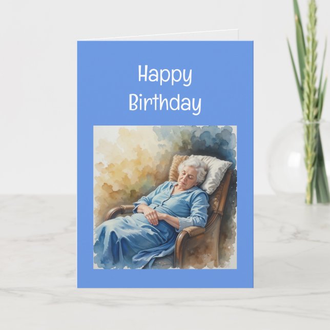 Carte Au-dessus de la colline, Anniversaire amusant (Devant)