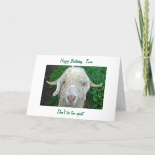 CARTE AU-DESSUS DE LA COLLINE TWIN ANNIVERSAIRE HUMOUR C