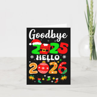 Carte Au revoir 2025 Bonjour 2026 Bonne Saint-Sylvestre 