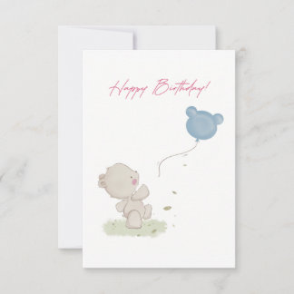 Carte Au revoir, ballon
