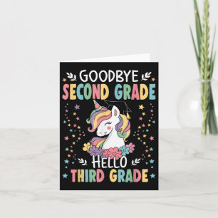 Carte Au revoir Deuxième Année Bonjour Troisième Année