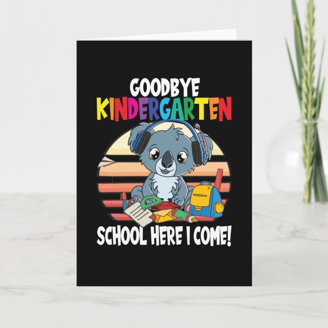 Carte Au revoir Enseignement de maternelle (Devant)