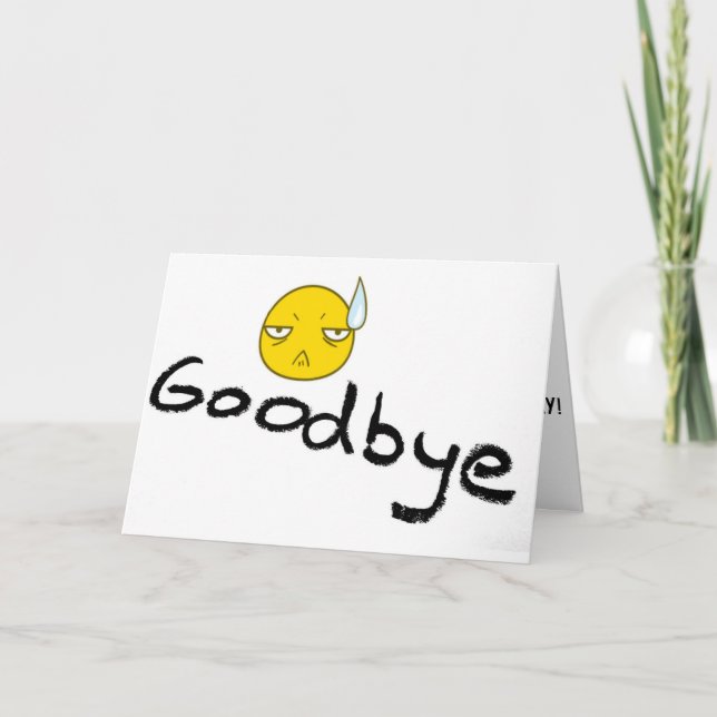 CARTE **AU REVOIR*** MESDAMES ET MES VOEUX POUR VOUS (Devant)