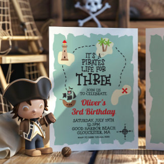Carte au trésor de pirate  3e anniversaire