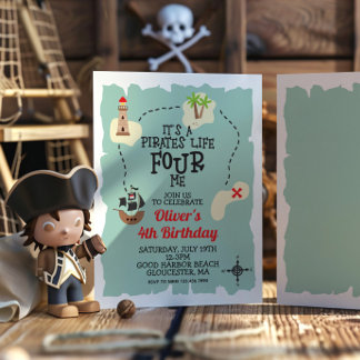 Carte au trésor pirate  4e anniversaire