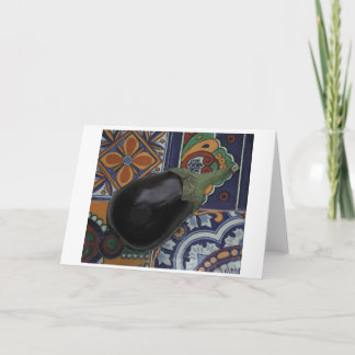 Carte Aubergine sur des tuiles
