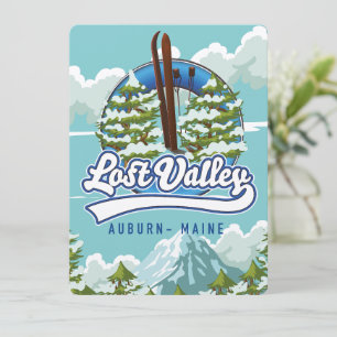 Carte Auburn, Maine, vallée perdue ski