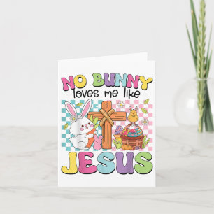 Carte Aucun Lapin M'Aime Comme Jésus Enfants Pâques Chré