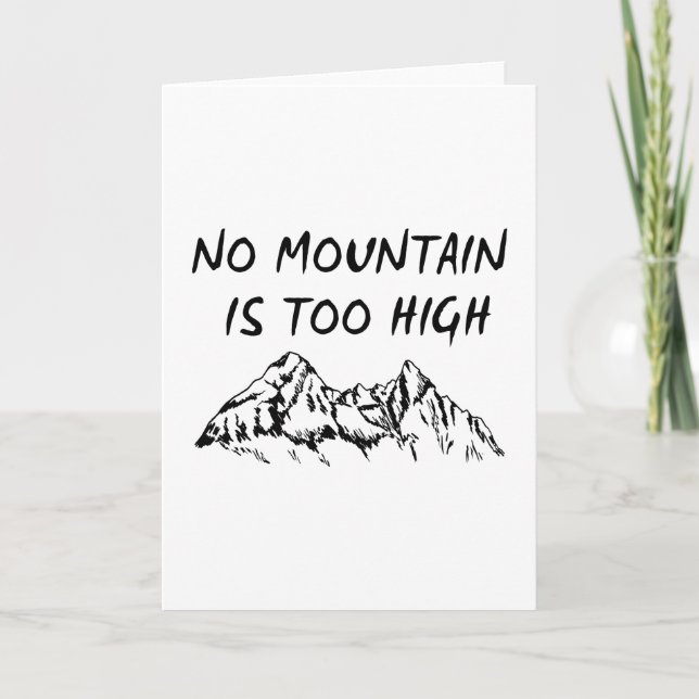 Carte Aucune montagne n'est trop haute (Devant)