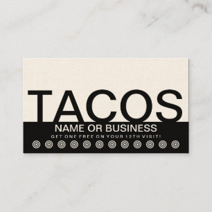 carte audacieuse de fidélité de client de TACOS
