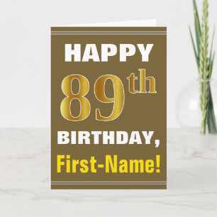 Carte Audacieux, Brown, anniversaire d'or de Faux