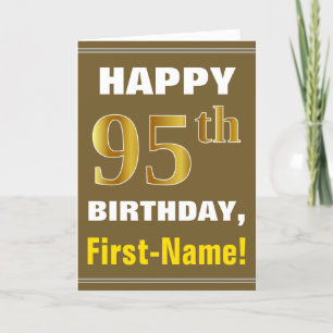 Carte Audacieux, Brown, anniversaire d'or de Faux