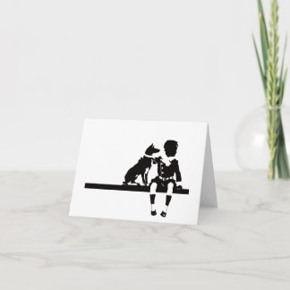 Carte Audacieux graphique animal de chien d'enfant