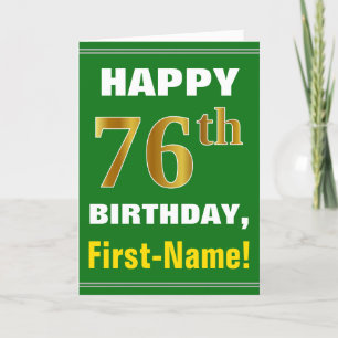 Carte Audacieux, vert, anniversaire d'or de Faux