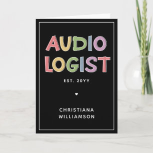 Carte Audiologiste personnalisé Audiologie Diplôme Cadea
