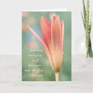 Carte Augustine cite Dieu sur Daylily photo