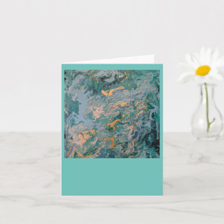 Carte Augustus - acrylic pour painting 11" by 14"