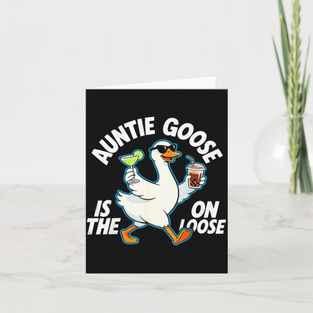 Carte Auntie Goose On The Loose Funny Drinking Gift  (Devant)