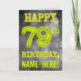 Carte Aura éffrayante Lumineuse "HEUREUX 79ème anniversa