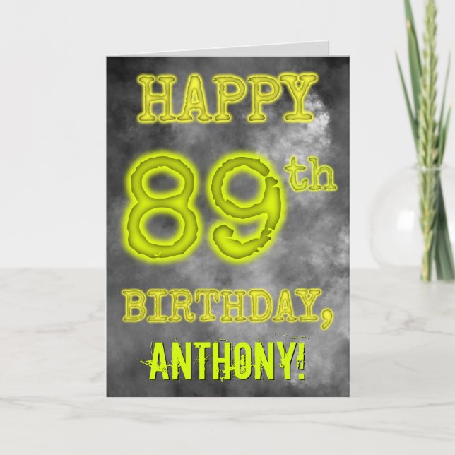Carte Aura éffrayante Lumineuse Regardez "HEUREUX 89ème  (Devant)