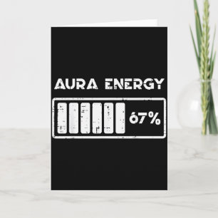 Carte Aura Énergie 67 Pourcent Numéro Drôle 6 7 Mème Fem