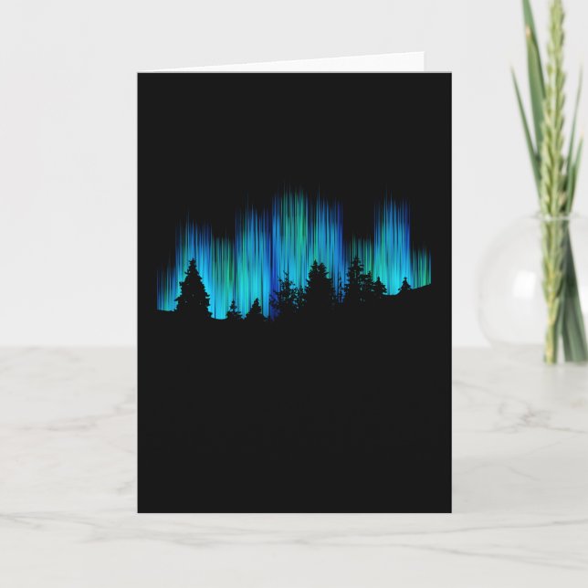 Carte Aurora Borealis Lumières polaires (Devant)