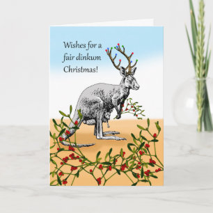 Carte Australian Fair Dinkum Christmas, Kangadeer