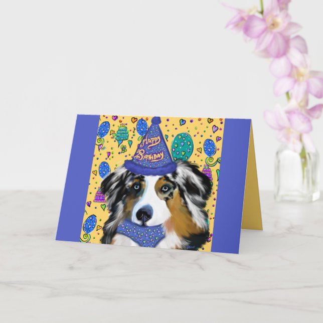 CARTE AUSTRALIAN SHEPHERD (Orchidée)